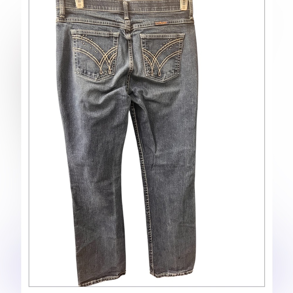 Wrangler Q-Baby Ultimate Riding Jeans Women’s Size 9/10 x 34 Long Embellished - Picture 5 of 9